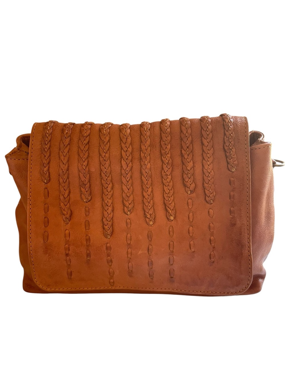 Day &‎ Mood Milicent Braided Flap Leather Crossbody Bag NWOT
